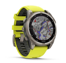 Load image into Gallery viewer, Smartwatch Garmin Fēnix® 8 SOLAR Sapphire 47mm 010-02906-21 Titanium con Cinturino Amp Yellow/Graphite in Silicone
