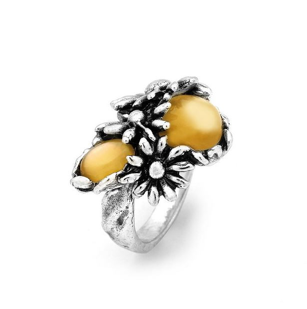 Giovanni Raspini Ring in 925 Coral Silver 07902